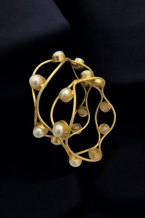Narayani real pearl bangles