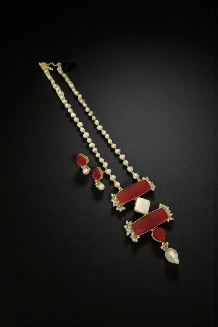Navamika real pearl set