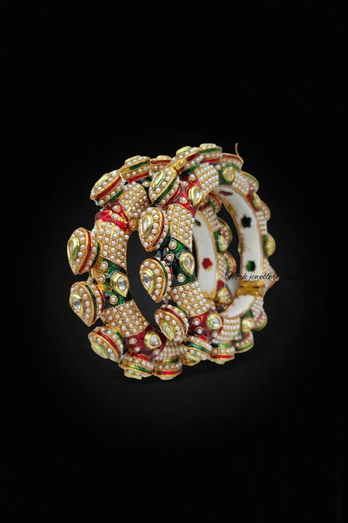 Nidhi jadau rajwadi meenakari bangles