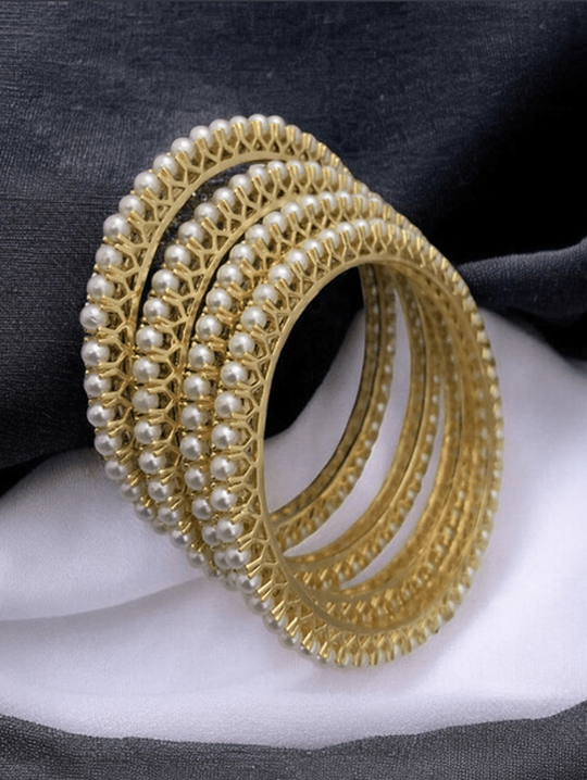 Santati Real Pearl Bangles - Timeless Elegance