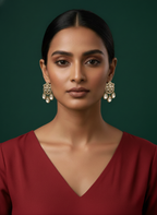 Jyoti polki kundan earrings