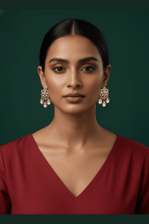 Jyoti polki kundan earrings