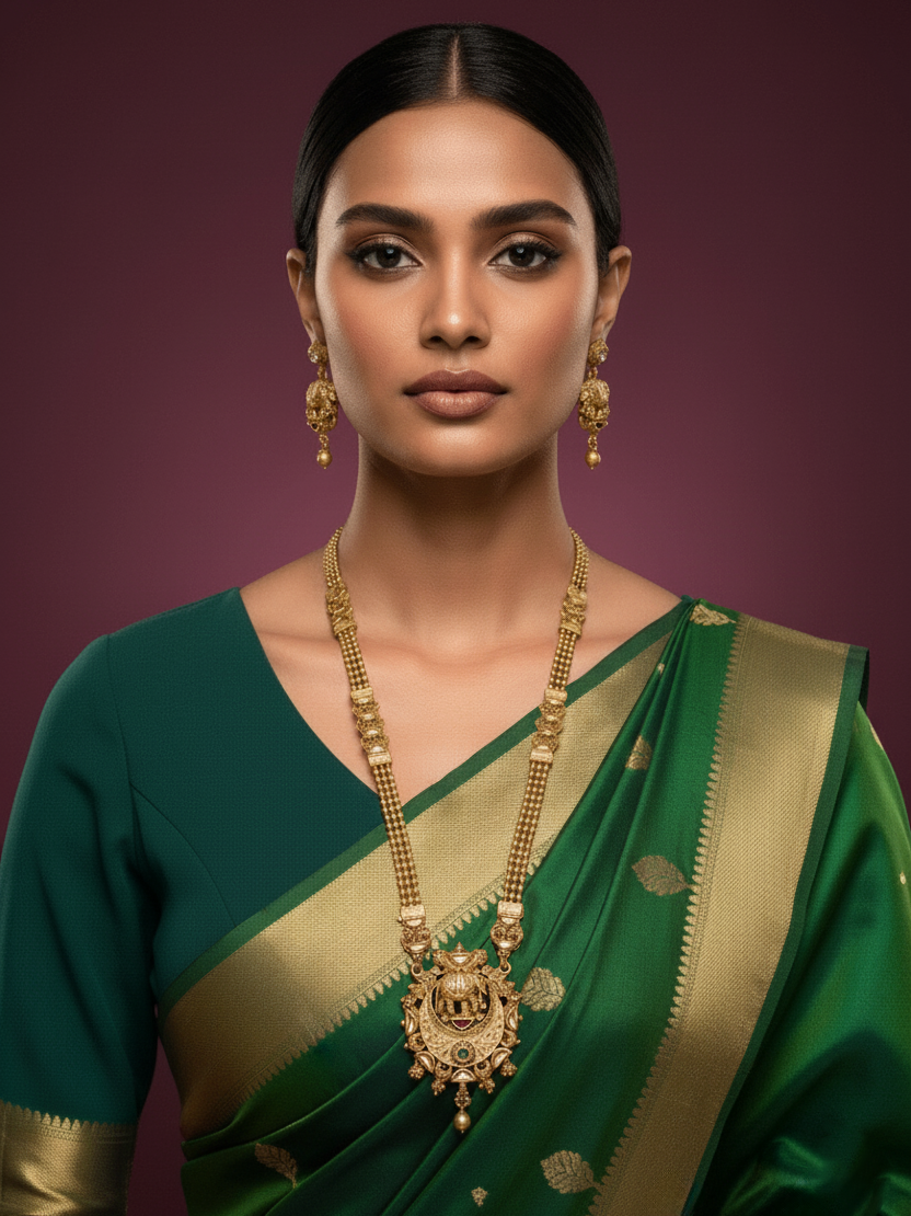 Elephant polki kundan set