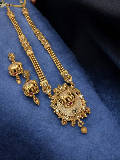 Elephant polki kundan set