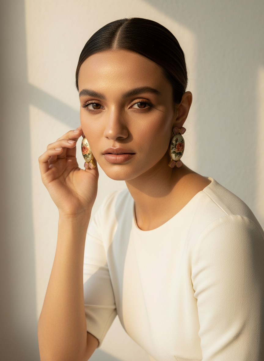 Devanshi real pearl earrings