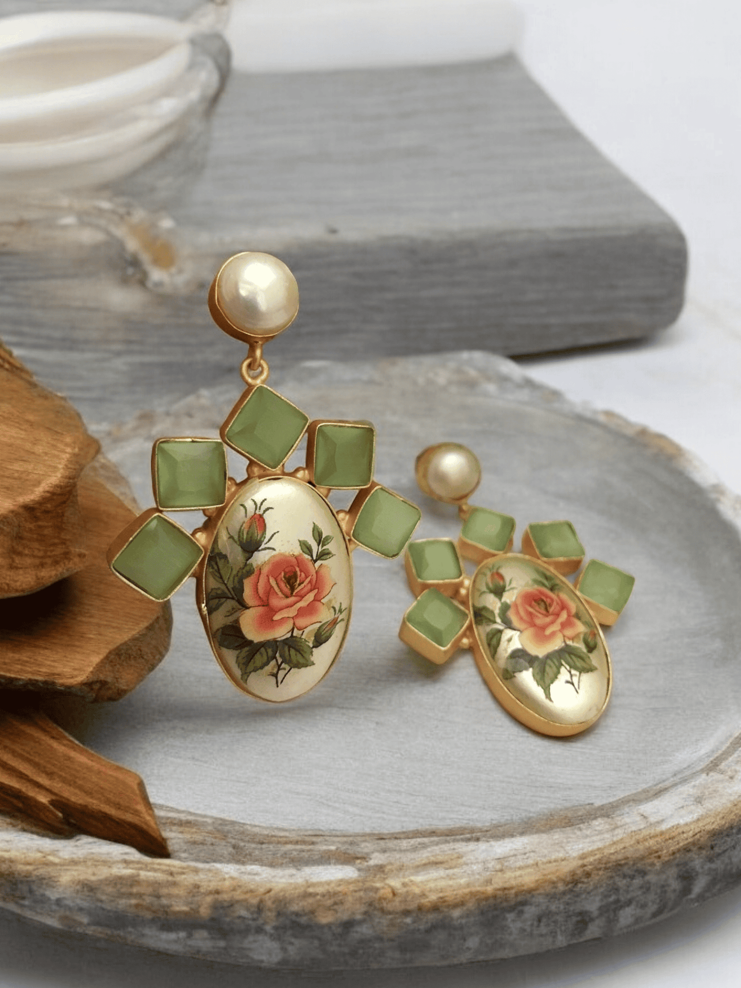 Vidya real pearl earrings