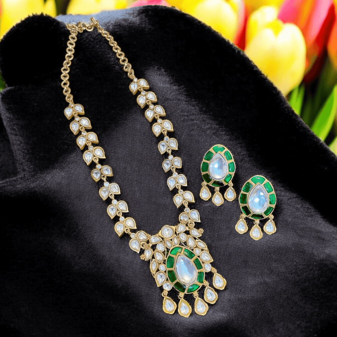 Siya polki kundan set