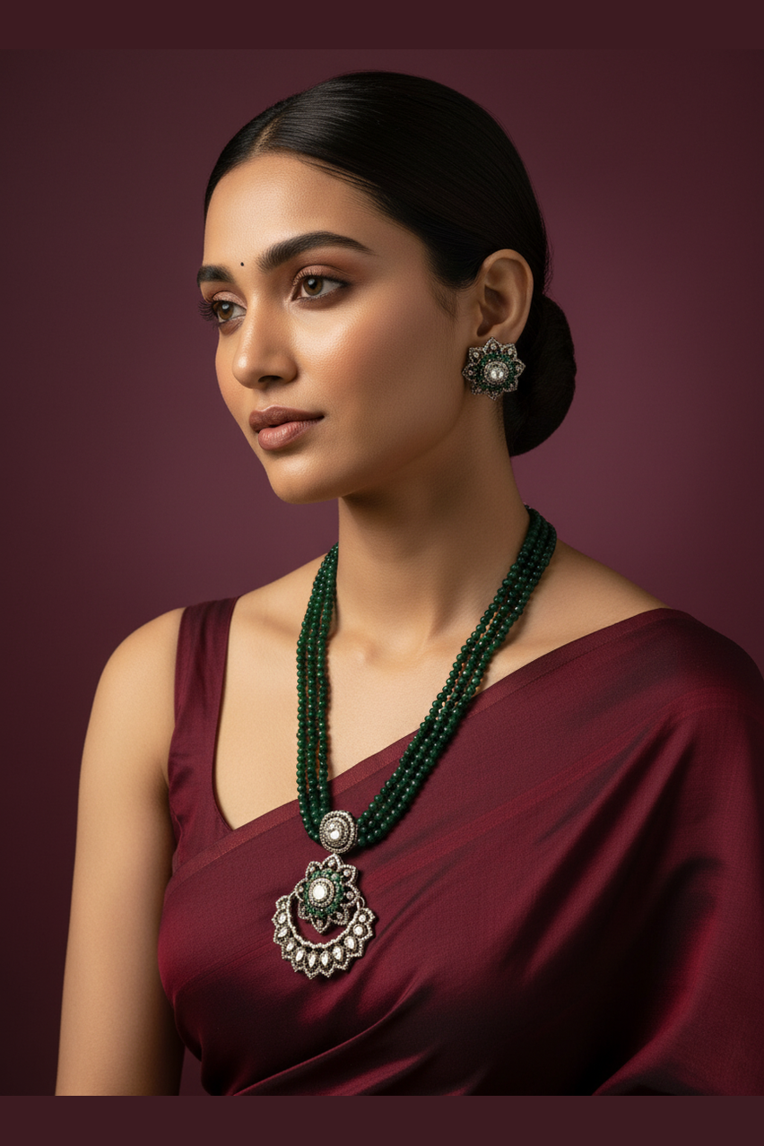 Aakantika polki kundan set