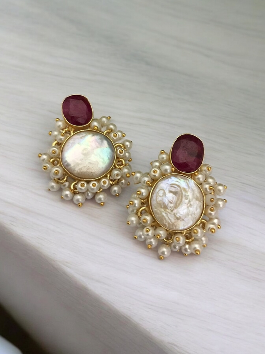 Shovik real pearl earrings