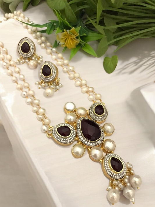 Malishka real pearl set