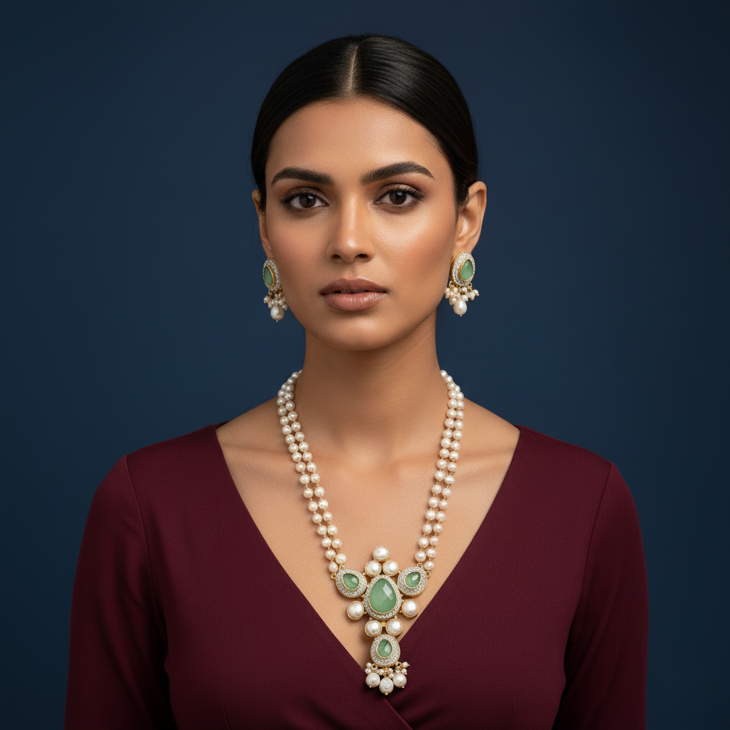 Arshiya real pearl set