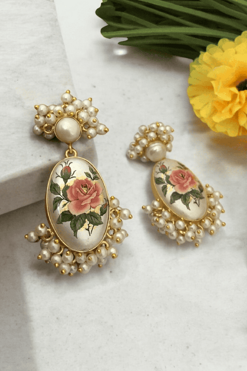 Alison real pearl earrings