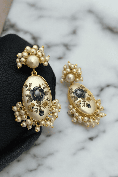 Fiona real pearl earrings