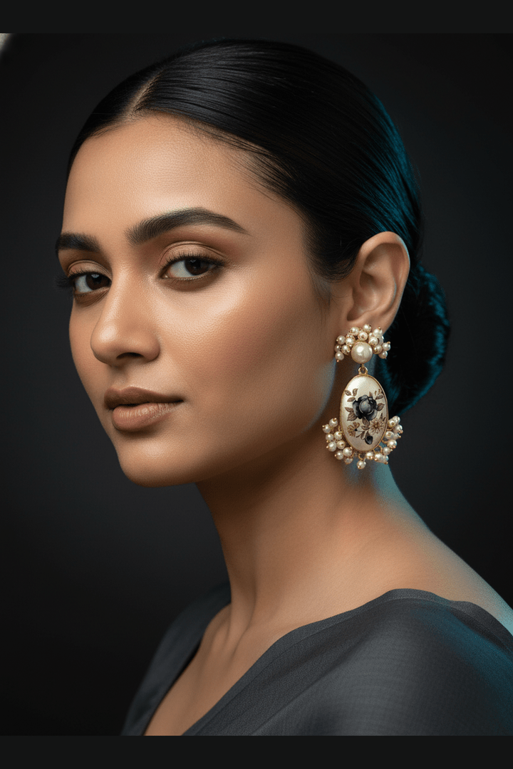 Fiona real pearl earrings