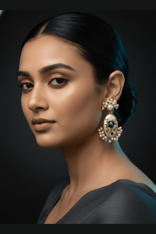 Fiona real pearl earrings