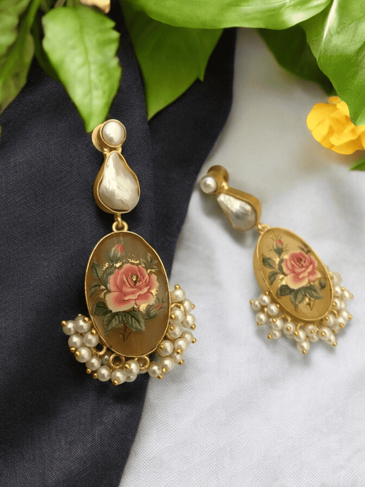 Maanyata real pearl earrings