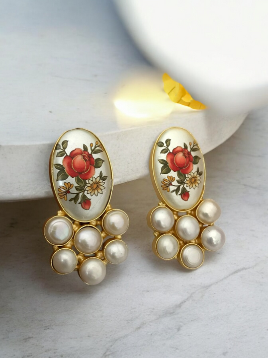 Serena real pearl earrings