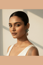 Abirami japnese real pearl earrings