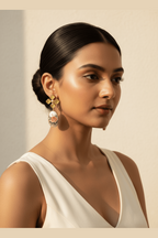 Akshi japnese real pearl earrings