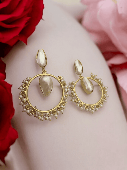 Simona real pearl earrings jhumka