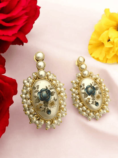 Arunima real pearl earrings