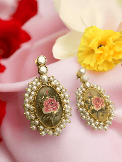 Daksha real pearl earrings