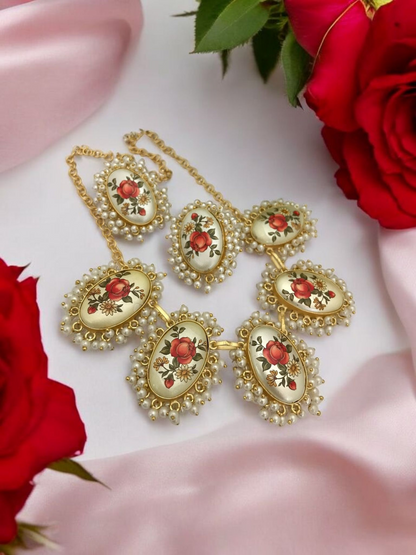 Adah real pearl set