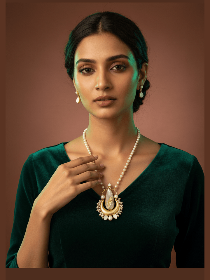 Amala real pearl set