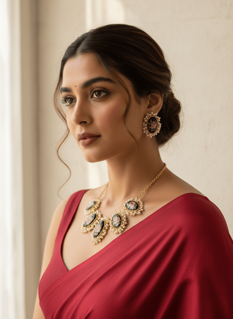 Arundhati real pearl set