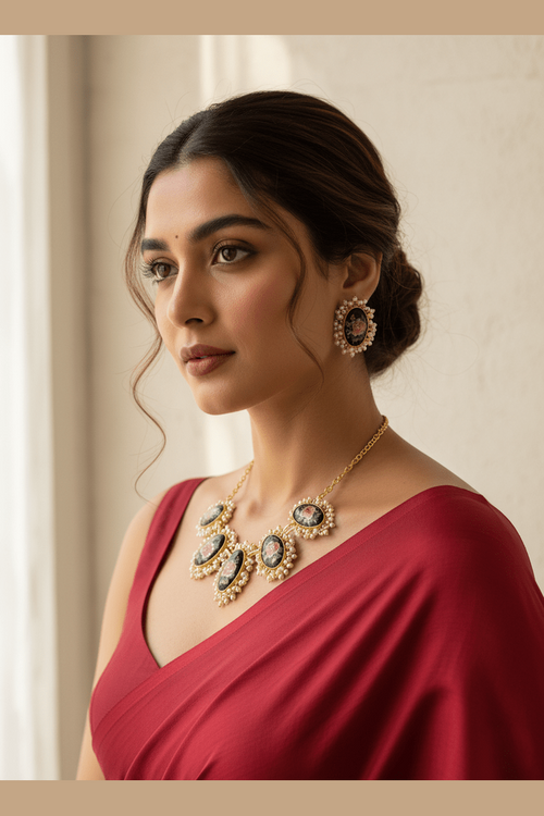 Arundhati real pearl set