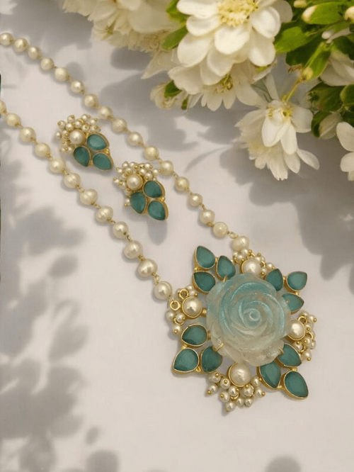 Rishika real pearl set