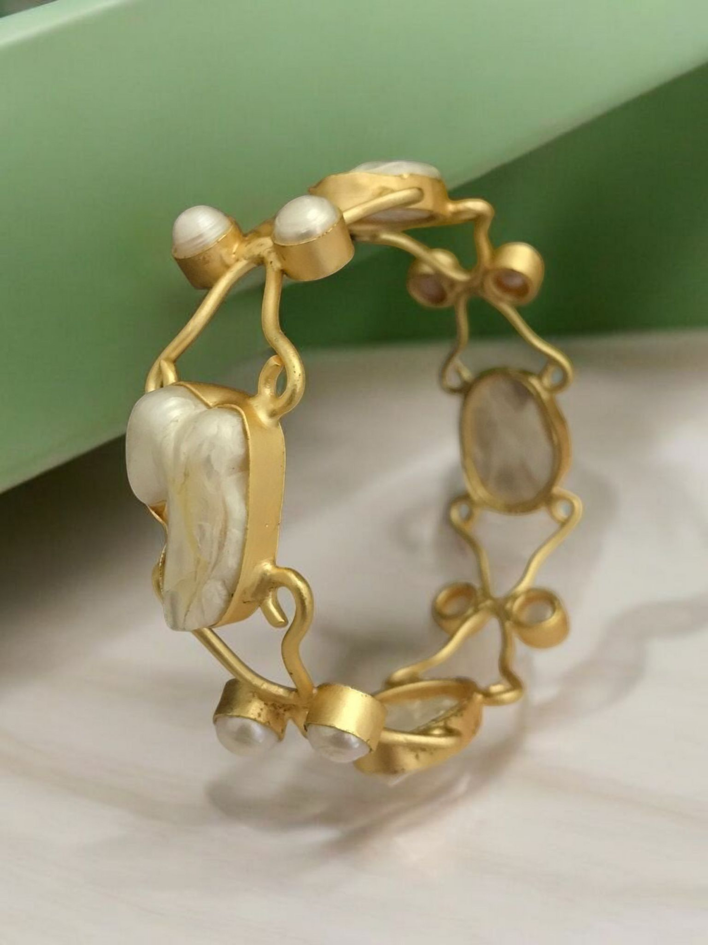 Rakshika real pearl bangles