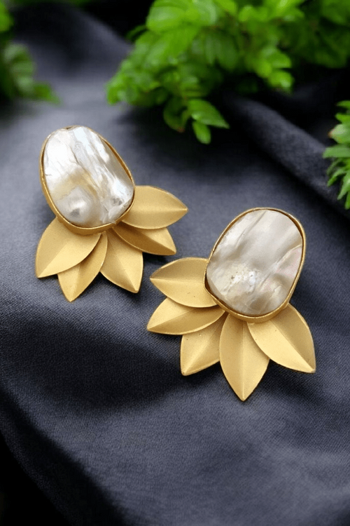 Narayani real pearl earrings