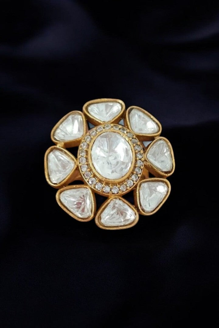 Polki Kundan vidya Ring