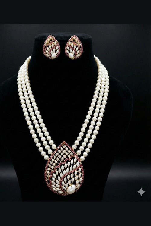 Pragati_Real_Pearl_Triple_Layer_Necklace