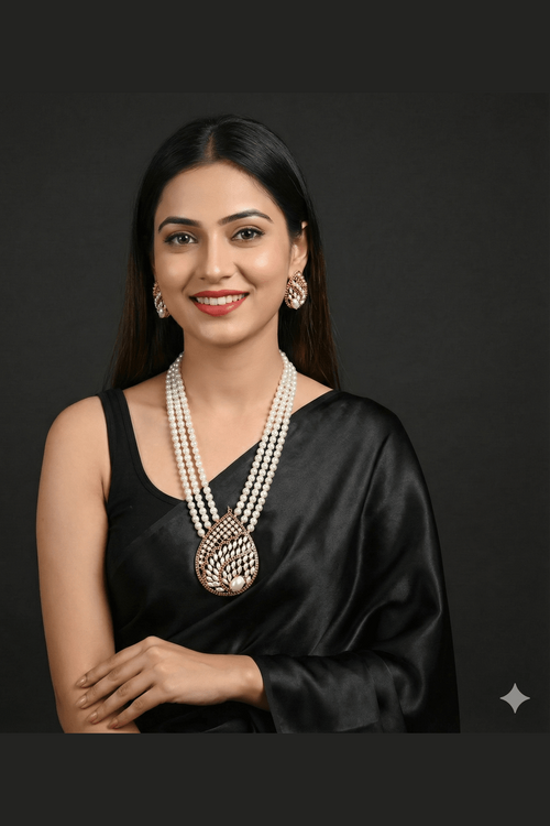 Pragati_Real_Pearl_Triple_Layer_Necklace
