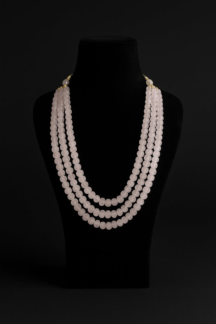 Pumpkin beads trilokini natural stone mala