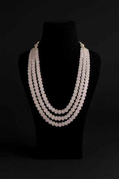 Pumpkin beads trilokini natural stone mala