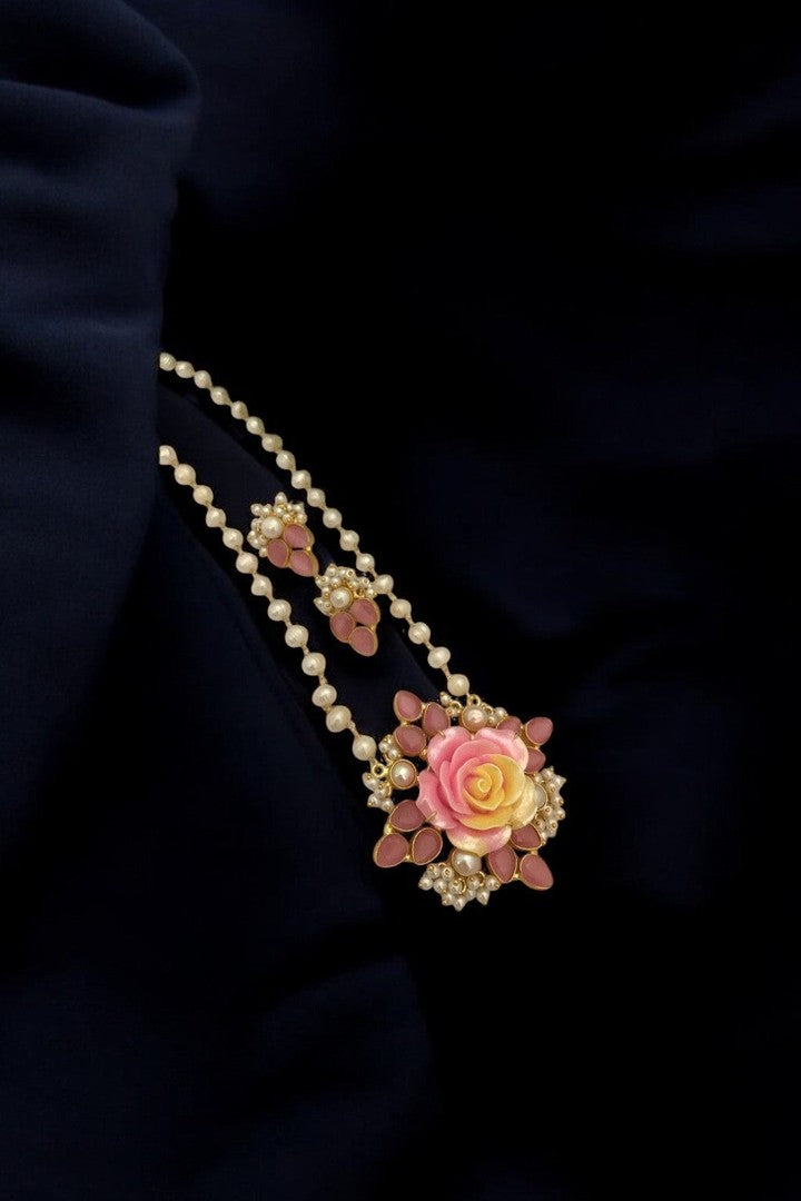 Pushpika real pearl set