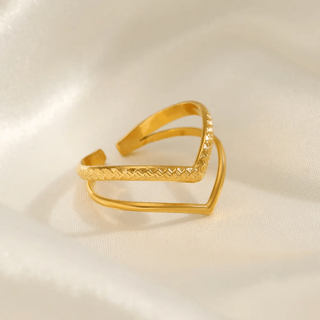 R-153– 18k Gold Plated Stainless Steel Tarnish Free Waterproof Female Jewellery