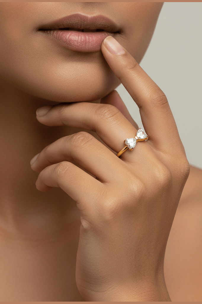 Zircon 18k Gold Plated Stainless Steel