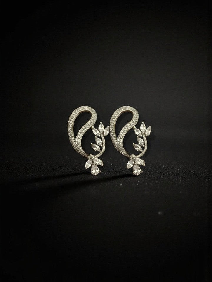 Rabiya diamond look earrings