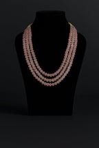 Rakshini pumpkin beads real stone mala