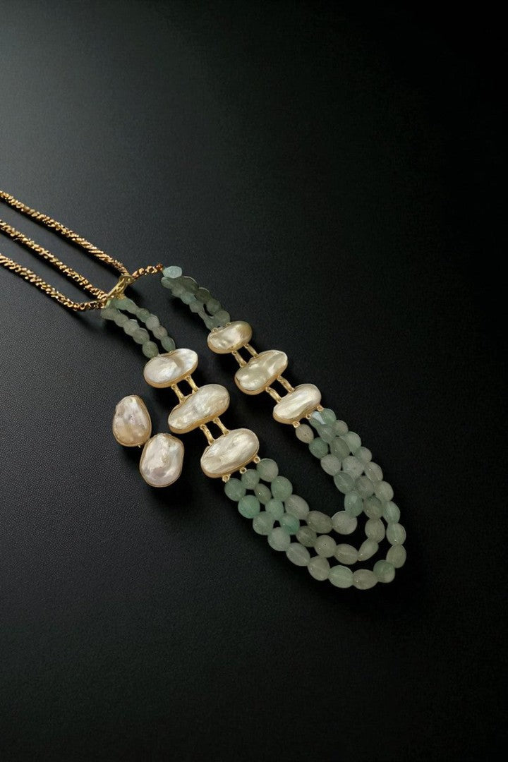 Real Pearl Sadiya Set