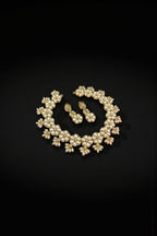 Real pearl Gaurangi flower design sleek set