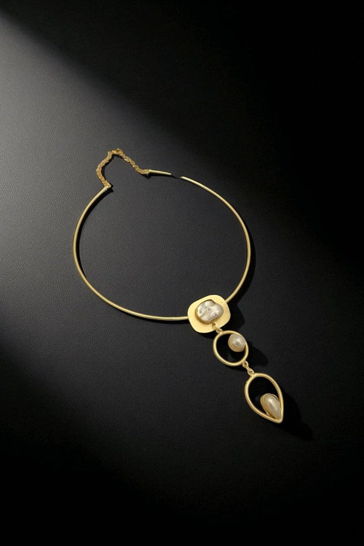 Real pearl capri necklace