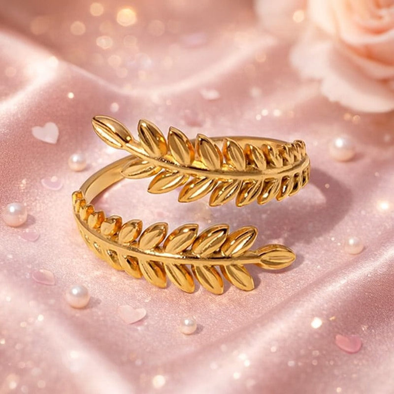 Rehana Ring 18k Gold Plated Stainless Steel Tarnish Free Waterproof Female Jewellery