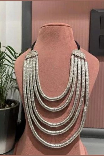 Rewa Spiral Necklace - Elegant Brass & Silver Jewelry