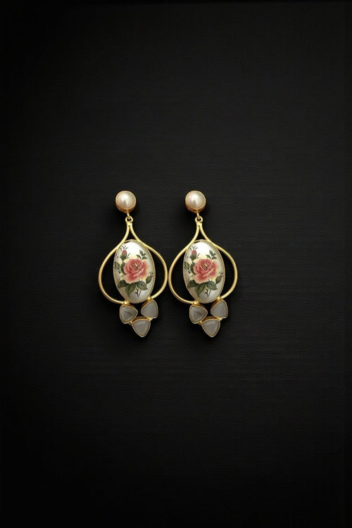 Ritika real pearl earrings