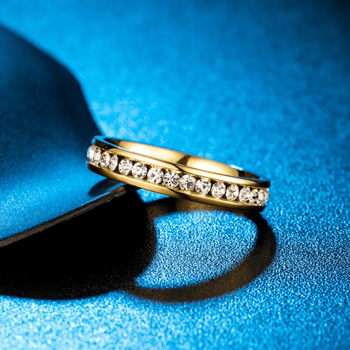 Riveria Ring 18k Gold Plated Stainless Steel Tarnish Free Waterproof Female Jewellery